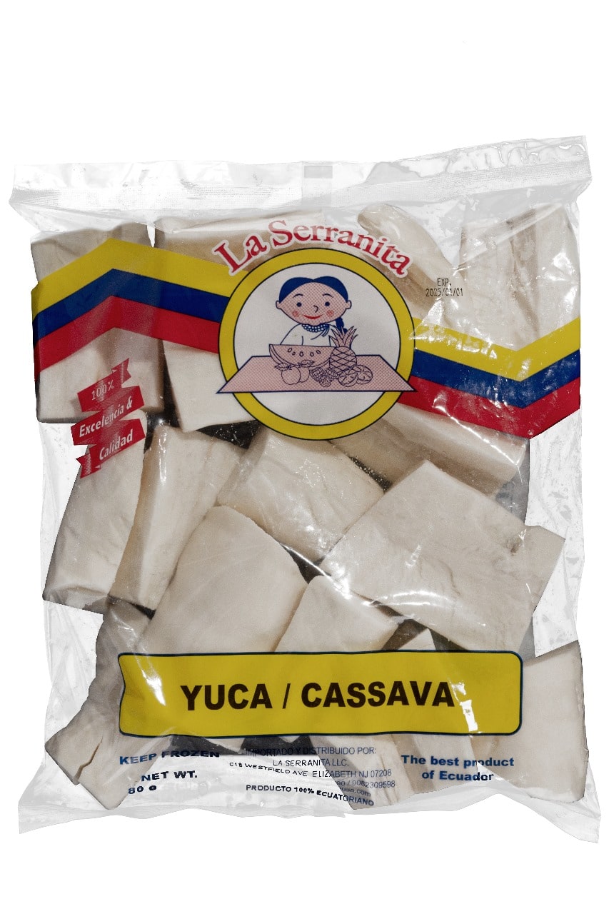 Yuca fresca lista para cocinar